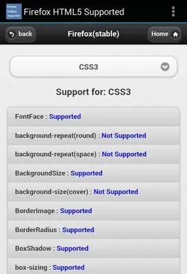 HTML5 Supported for Firefox android App screenshot 2